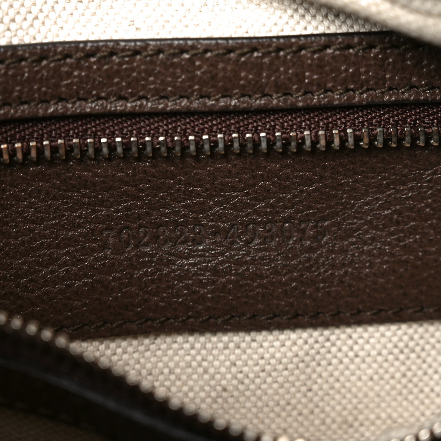 GG Supreme Monogram Textured Calfskin Web Large Attache Shoulder Bag Beige Ebony New Acero