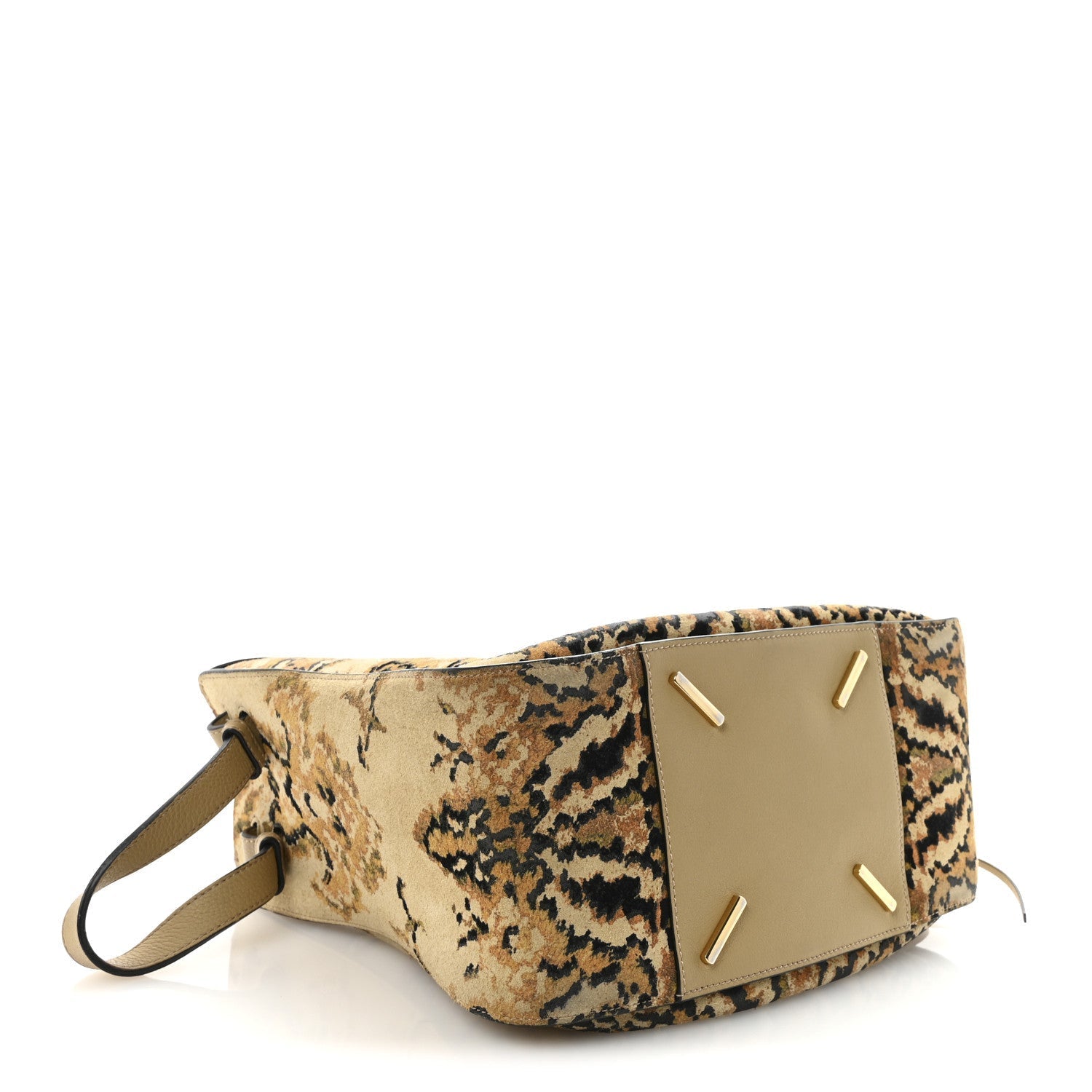 Suede Tapestry Small Hammock Shoulder Bag Multicolor