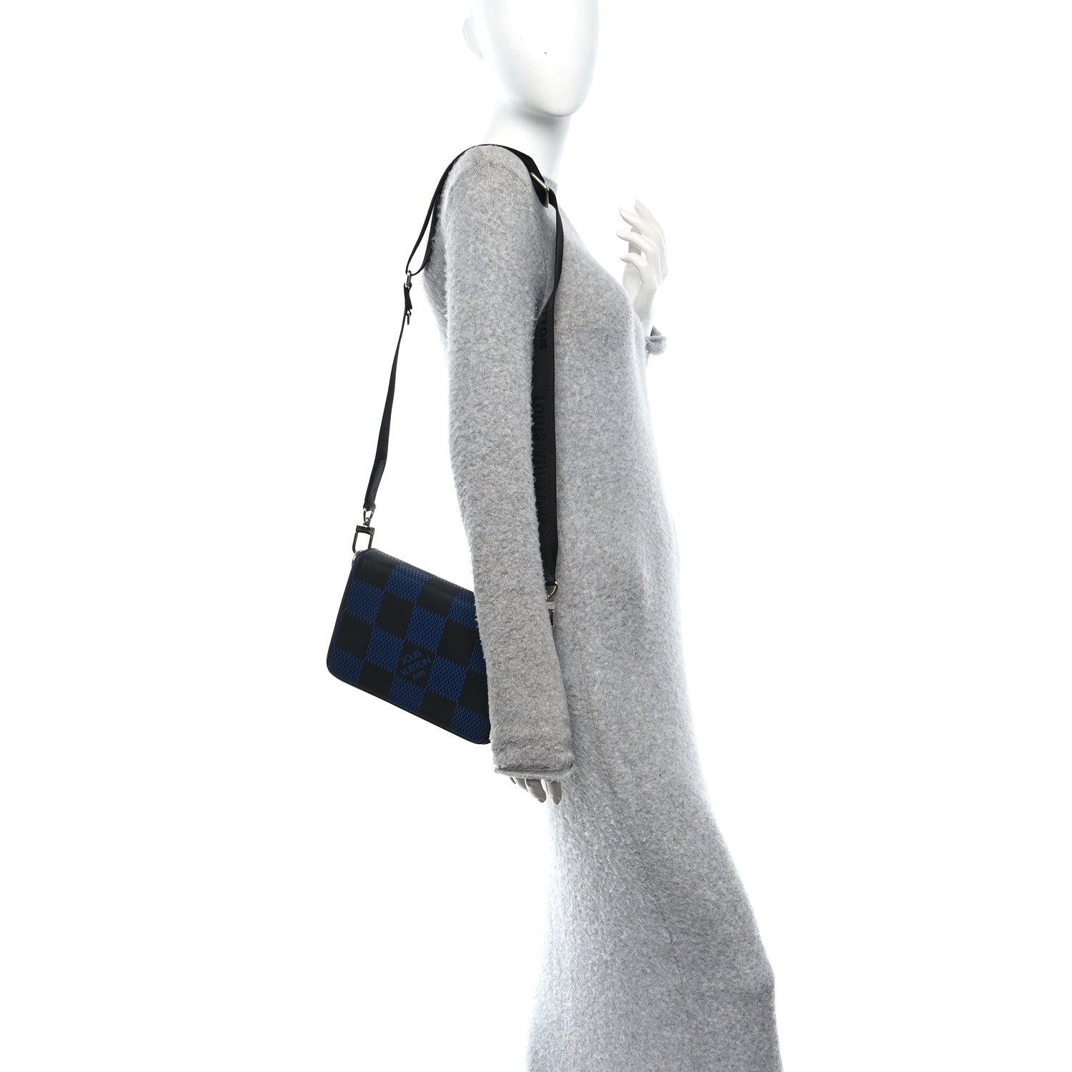 Tweed Quilted Medium Chanel 19 Flap Grey