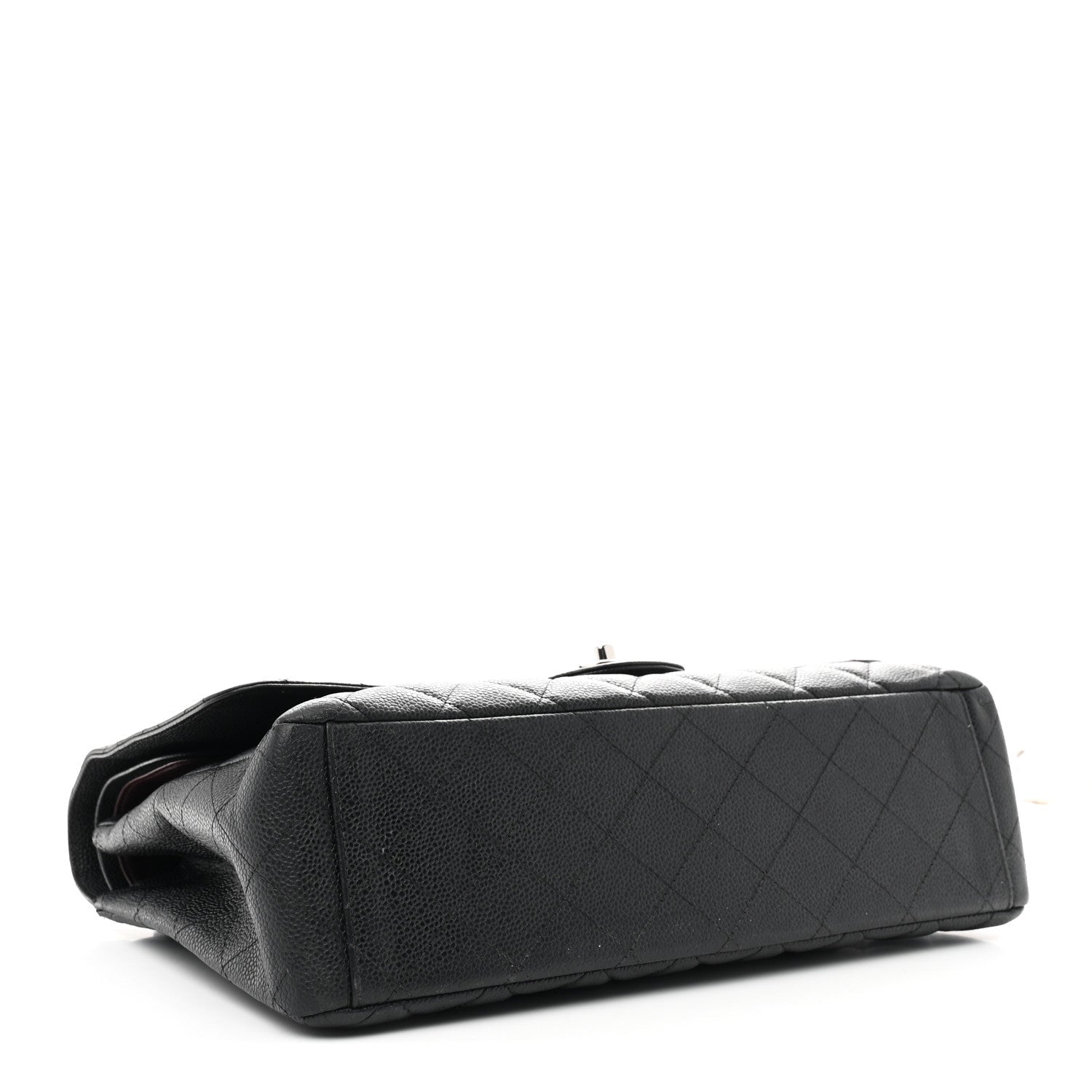 Caviar Quilted Maxi Double Flap Black