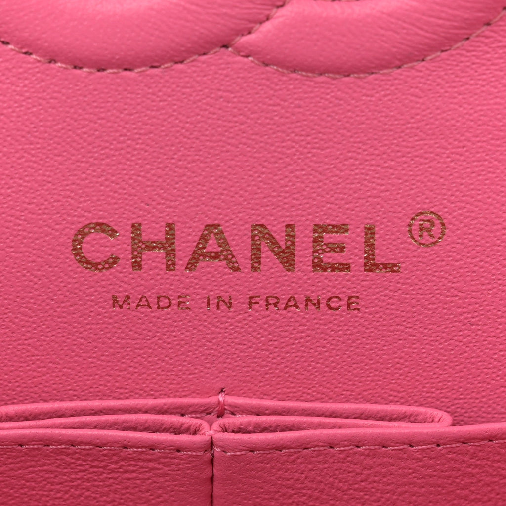 Caviar Quilted Small Double Flap Pink