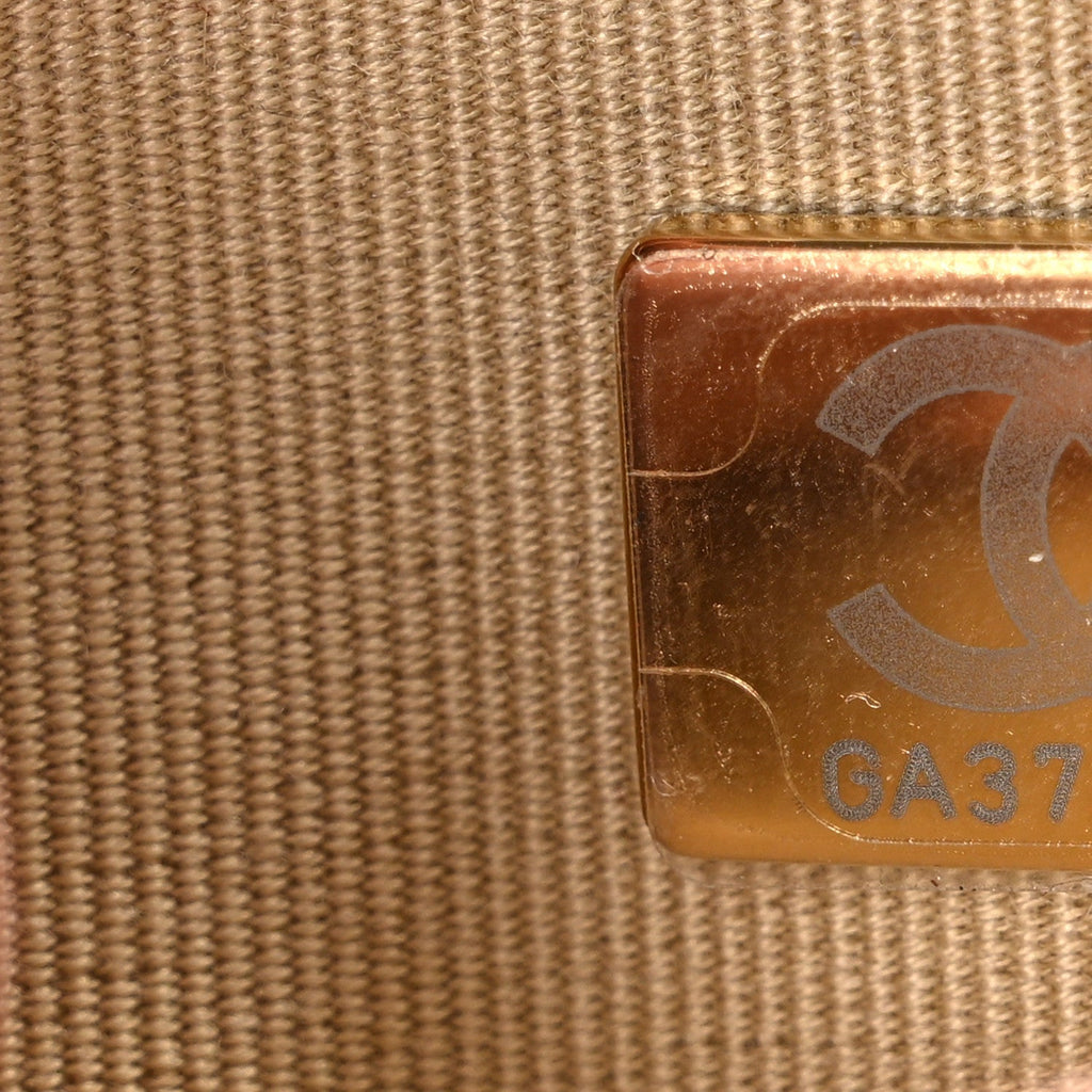Lambskin Quilted CC Pearl Crush Wallet on Chain WOC Light Orange