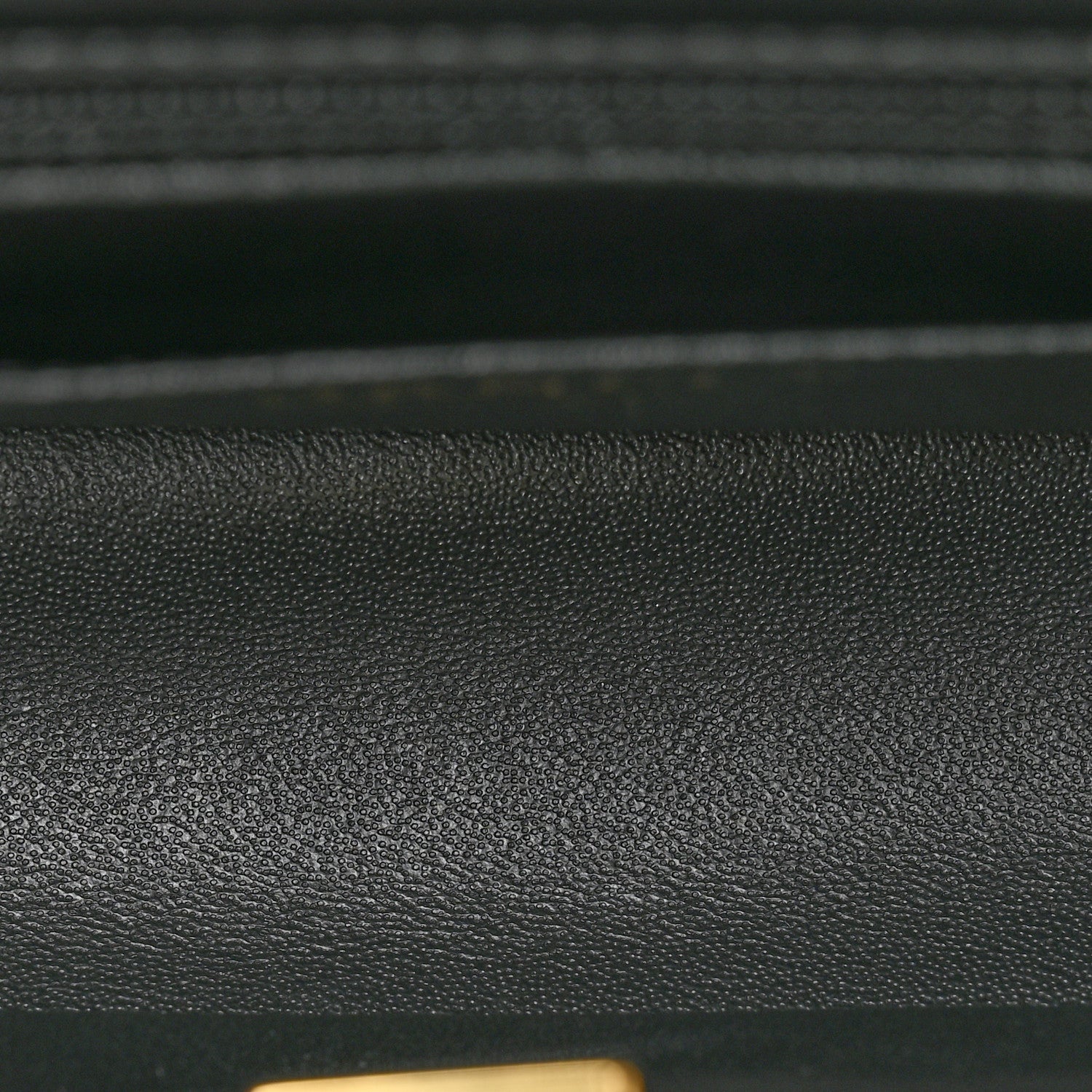Lambskin Quilted Mini Rectangular Flap Black