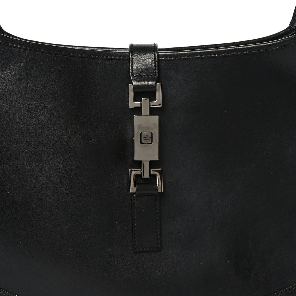 Calfskin Small Jackie O Hobo Black