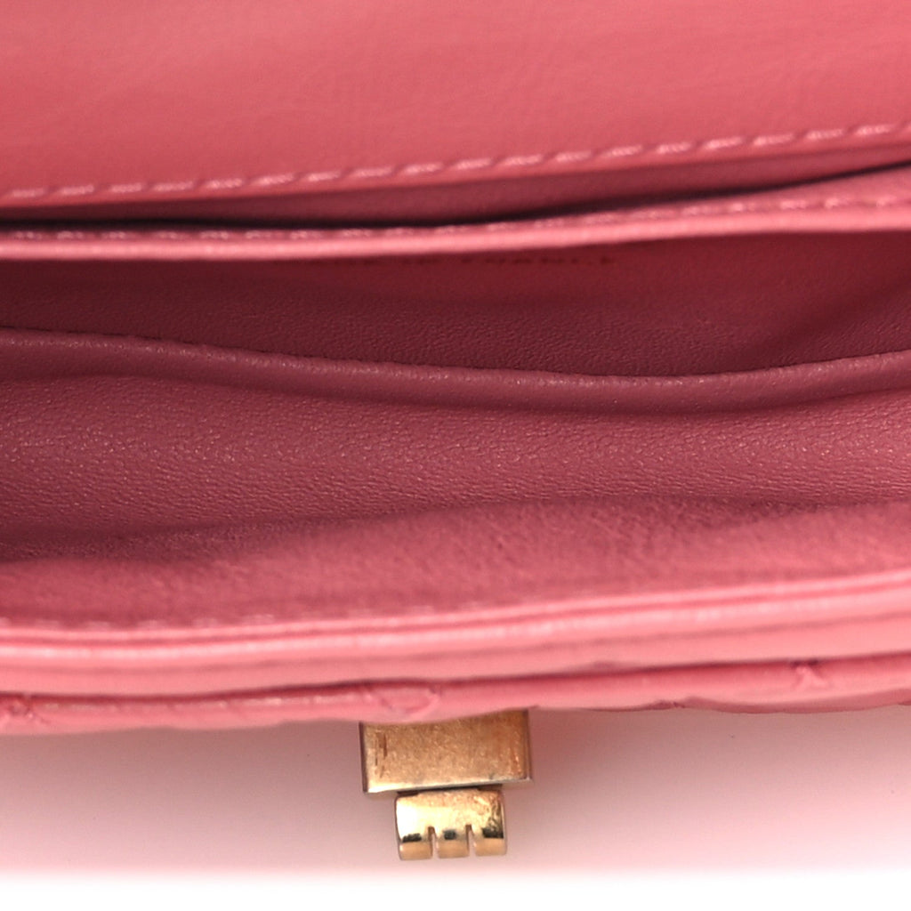 Aged Calfskin Quilted 2.55 Reissue Flap Belt Bag Pink
