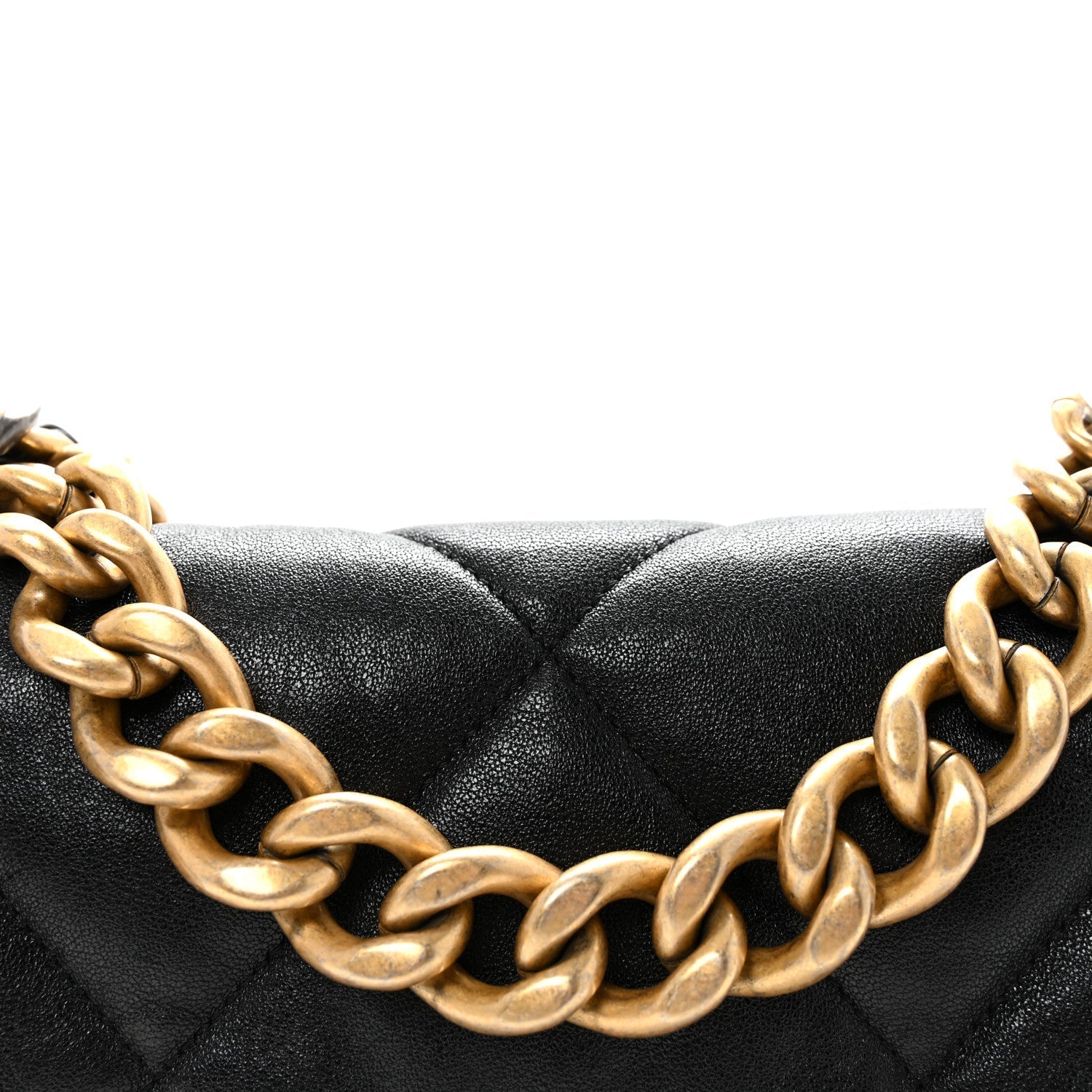 Goatskin Quilted Large Chanel 19 Flap Black