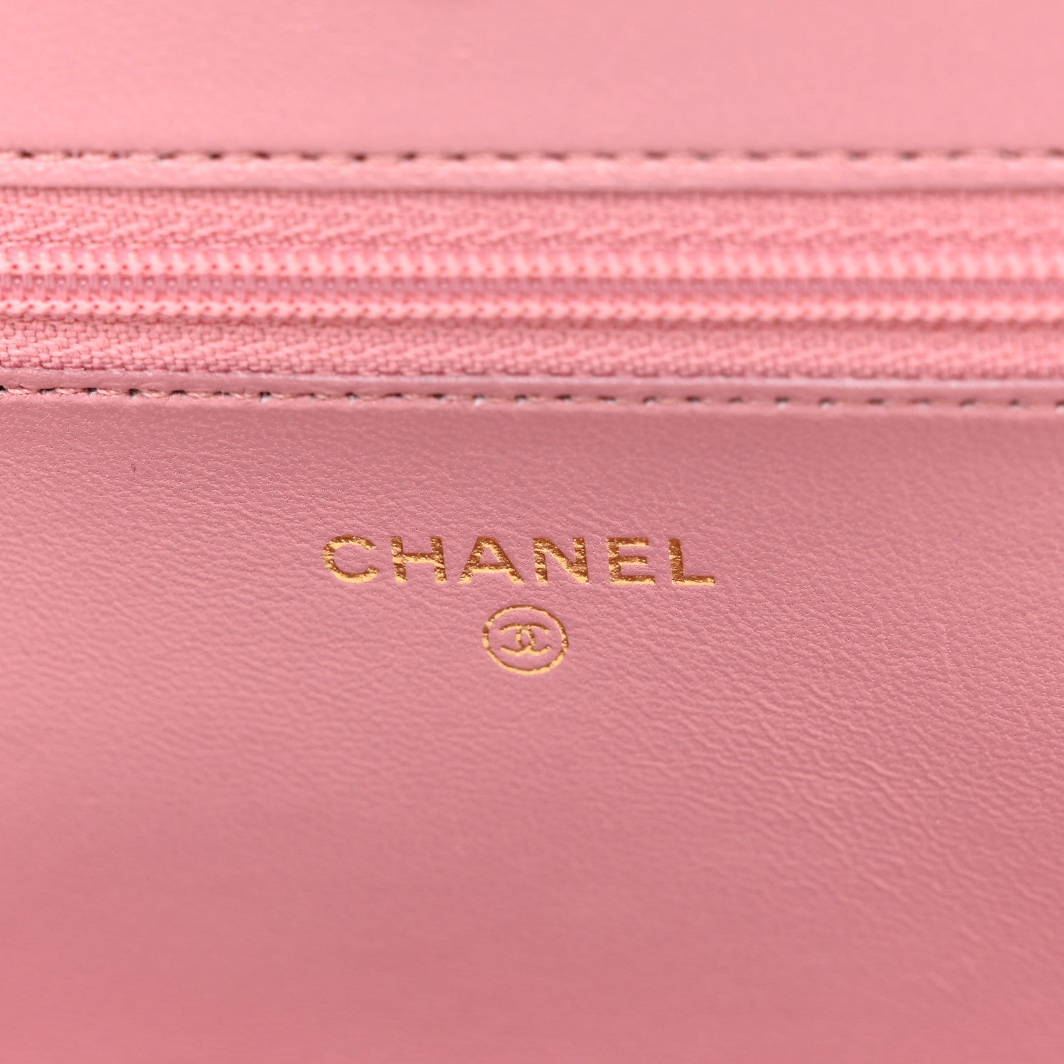 Metallic Lambskin Quilted Boy Wallet On Chain WOC Pink