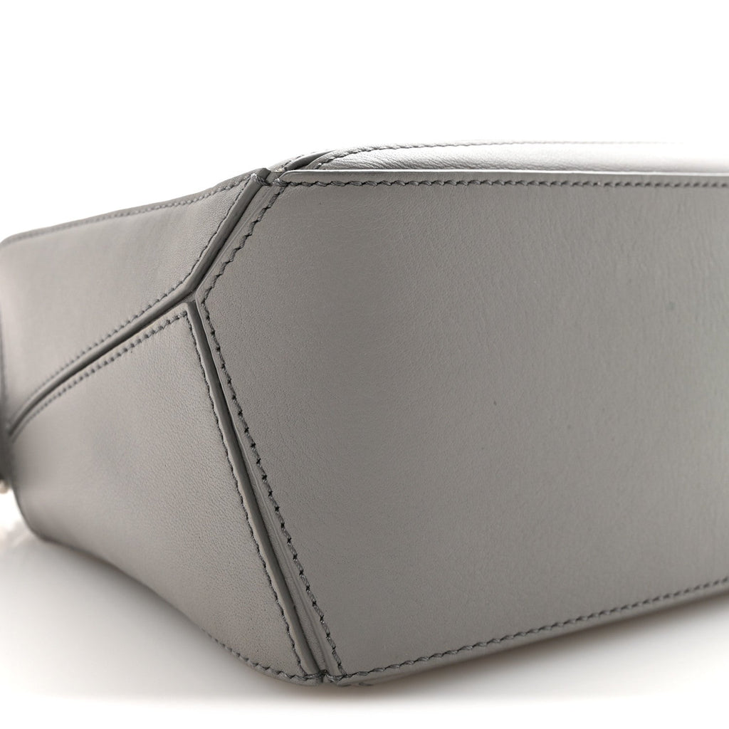 Calfskin Small Puzzle Bag Pearl Grey