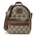 GG Supreme Monogram Azalea Calfskin Retro Interlocking G Multi-Function Bag Beige Ebony Brown Sugar