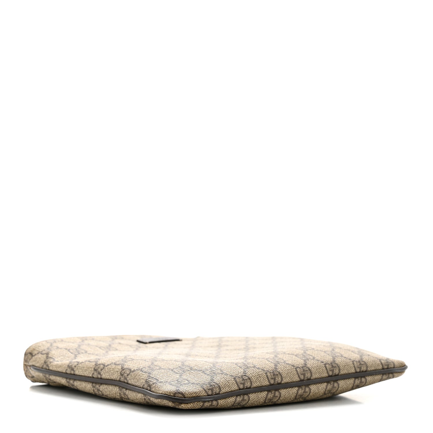 GG Supreme Monogram Small Flat Messenger Bag Dark Brown