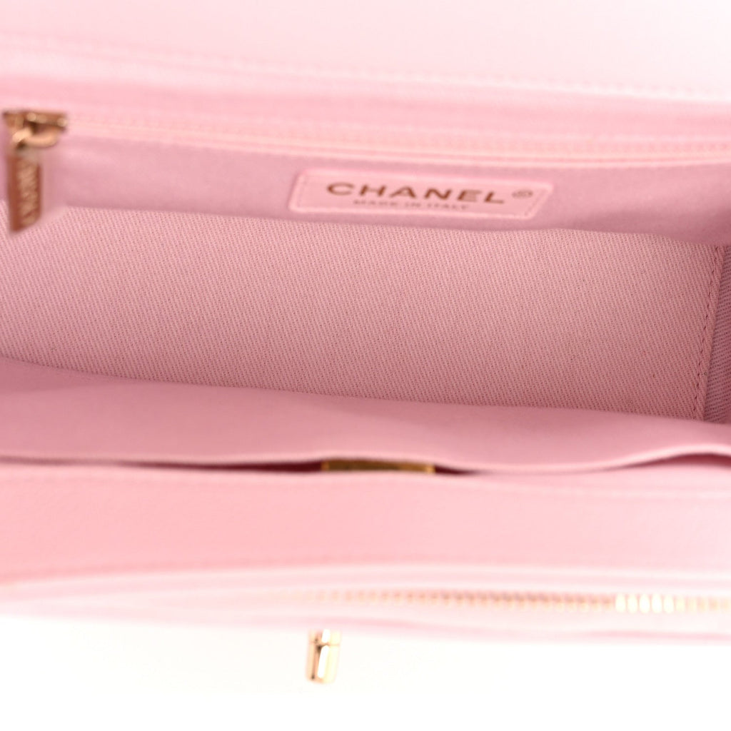 Caviar Quilted Medium Business Affinity Flap Light Pink