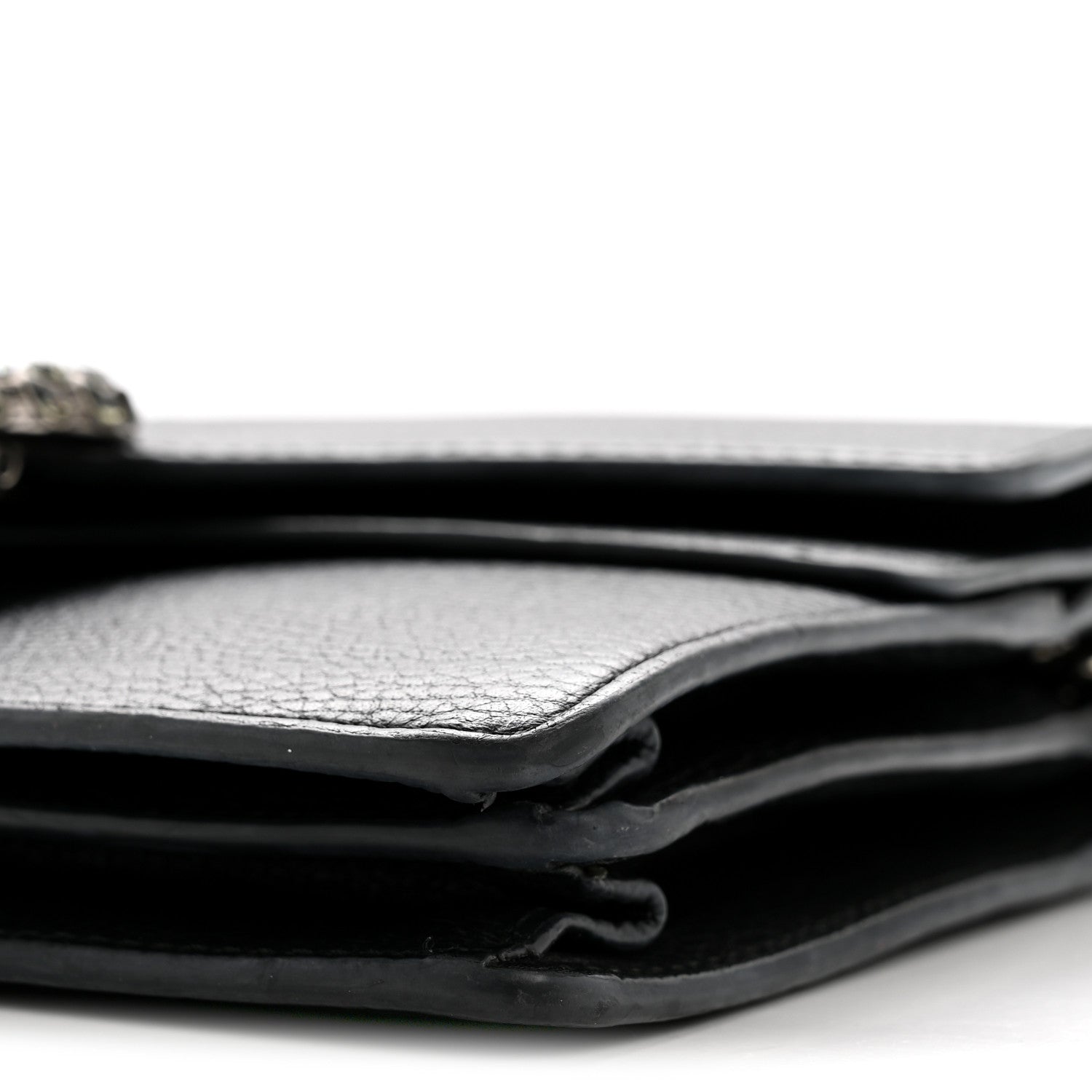 Pebbled Calfskin Small Dionysus Shoulder Bag Black