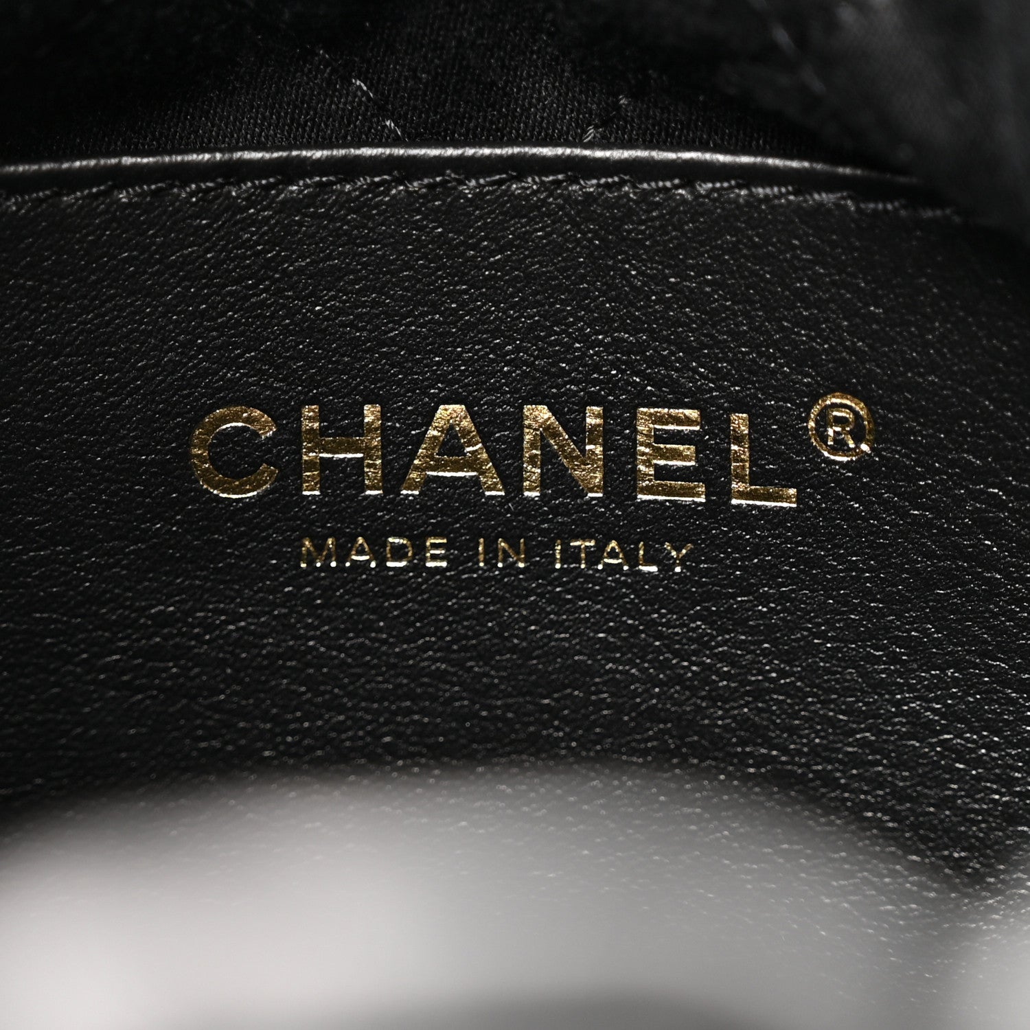 Shiny Calfskin Quilted Mini Chanel 22 Black