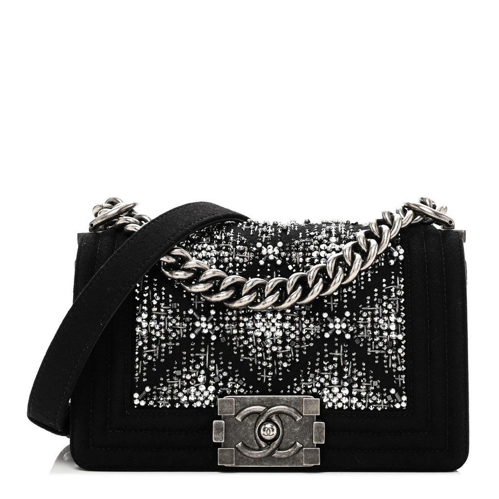 Wool Felt Embellished Small Boy Flap Black