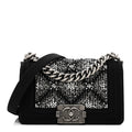 Wool Felt Embellished Small Boy Flap Black