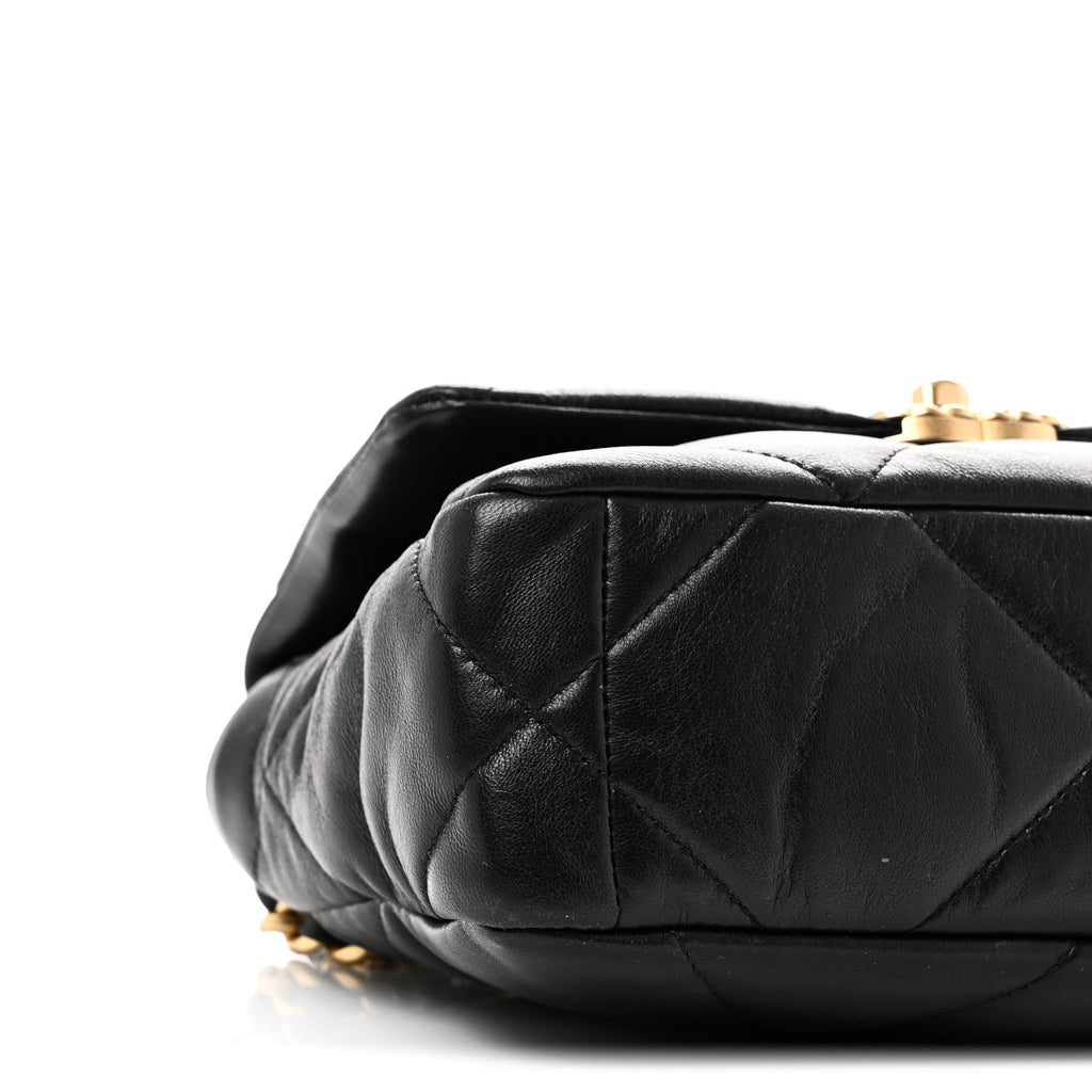 Lambskin Quilted Medium Chanel 19 Flap Black