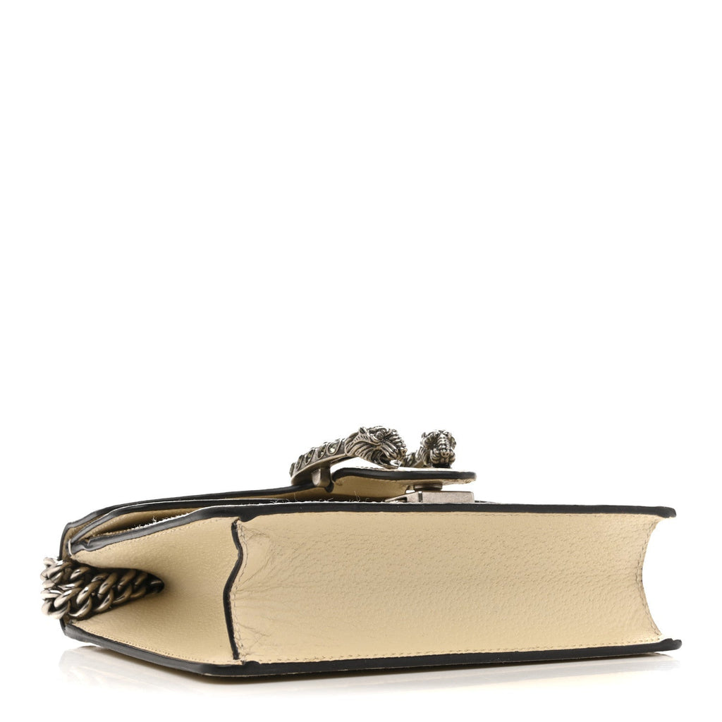 Textured Calfskin Crystal Mini Dionysus Shoulder Bag Mystic White