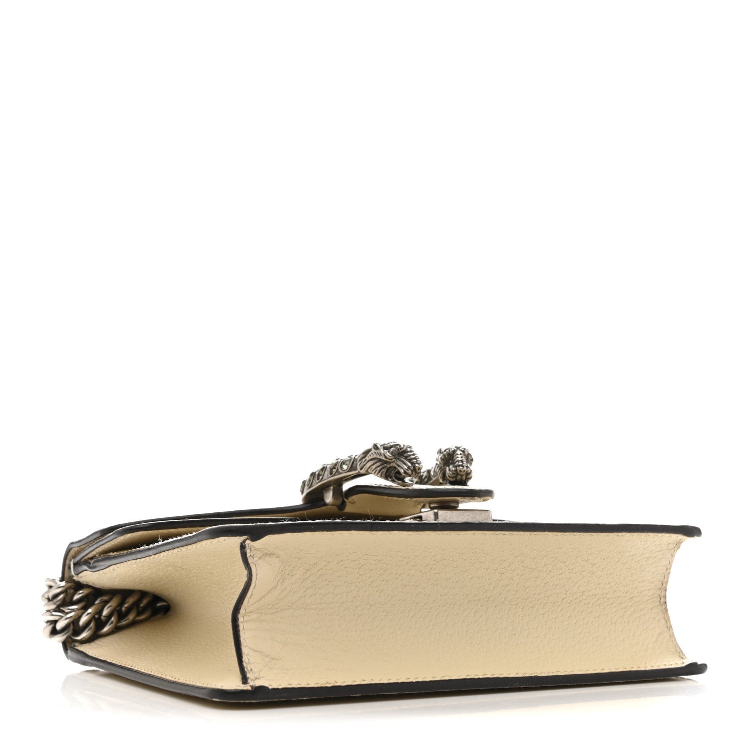 Textured Calfskin Crystal Mini Dionysus Shoulder Bag Mystic White