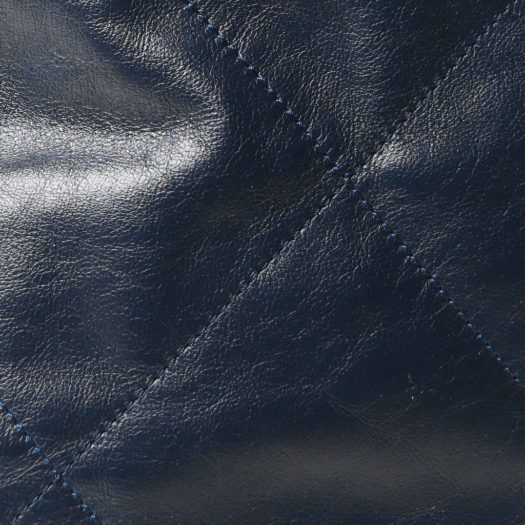 Shiny Calfskin Quilted Chanel 22 Backpack Dark Blue