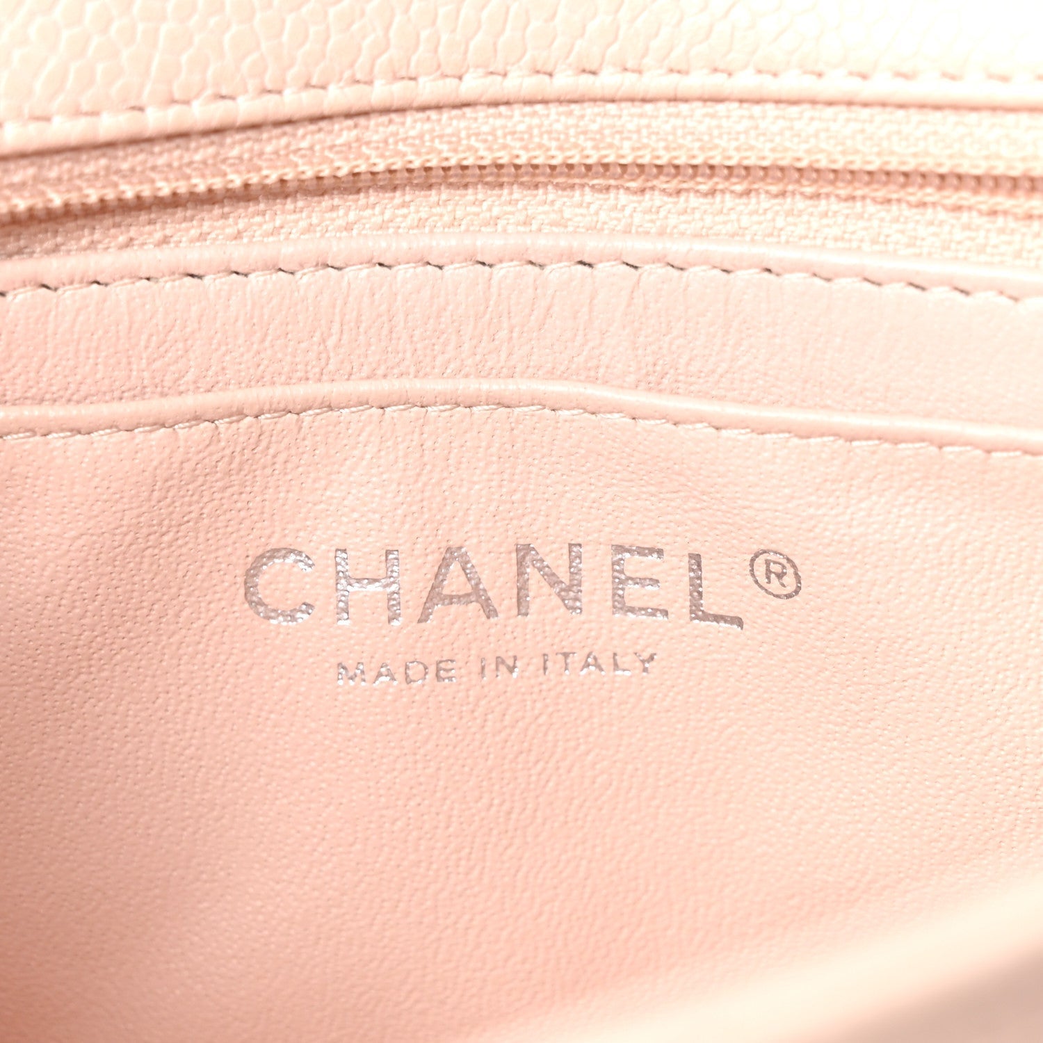 Caviar Quilted Mini Rectangular Flap Light Pink