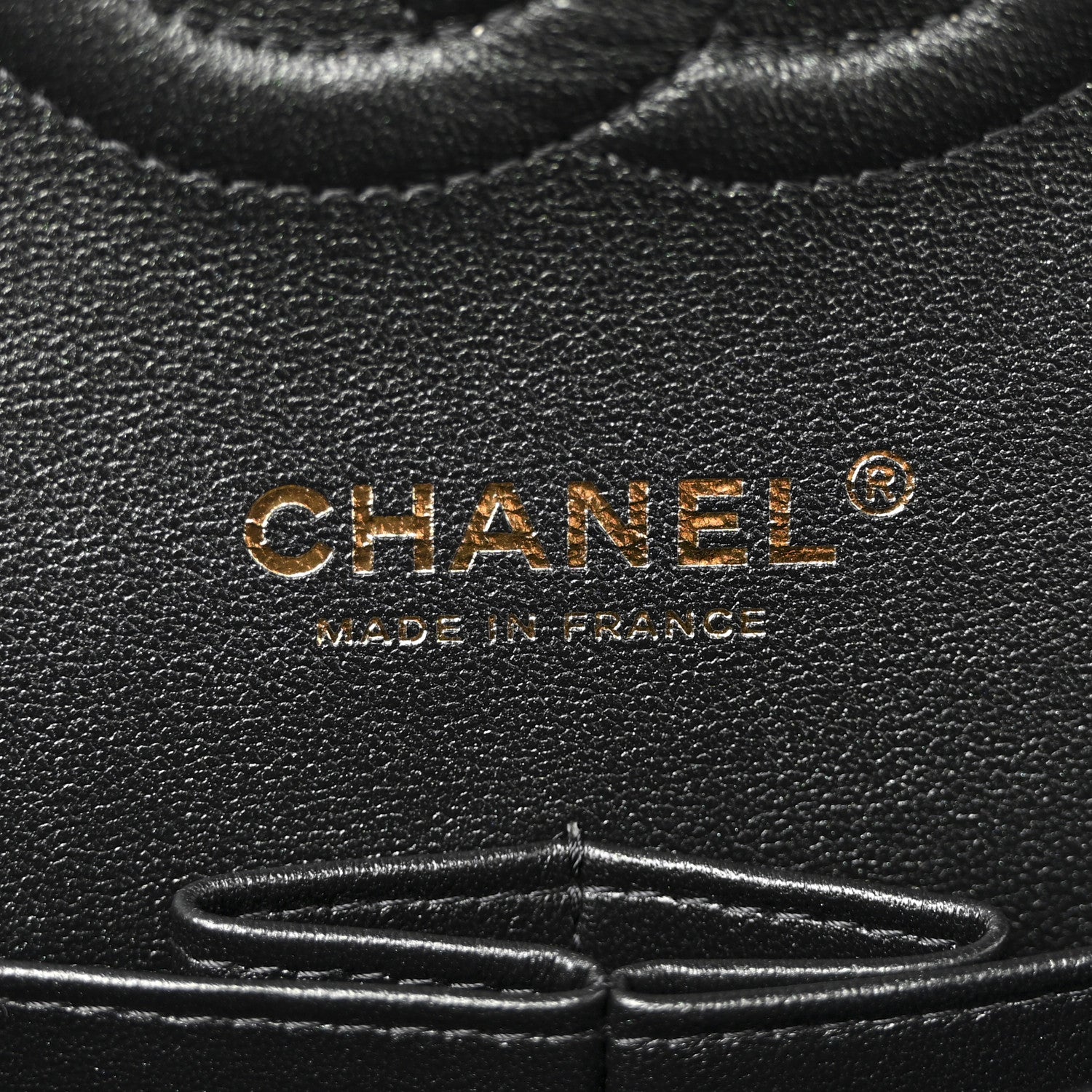 Iridescent Lambskin Quilted Medium Double Flap Black