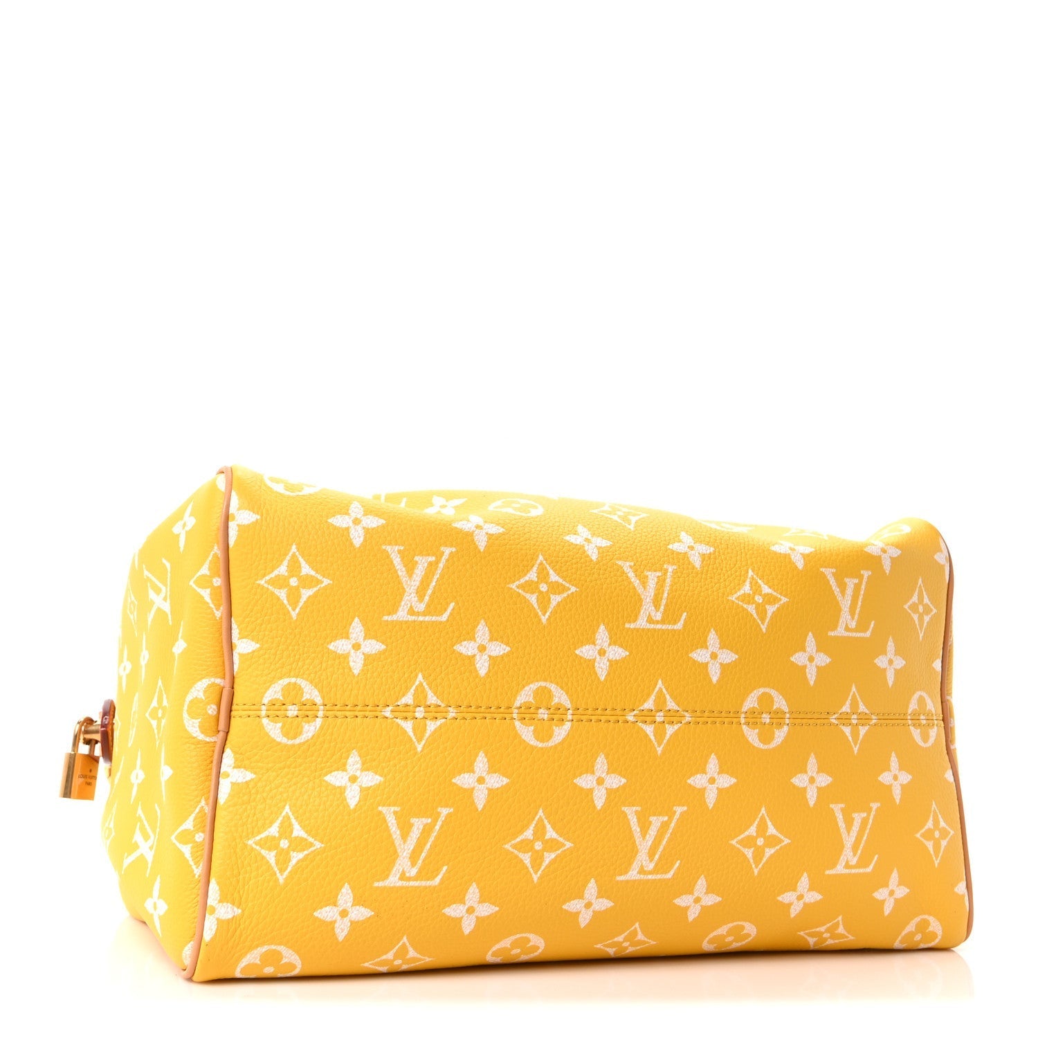 Calfskin Monogram Speedy P9 Bandouliere 25 Jaune Mat