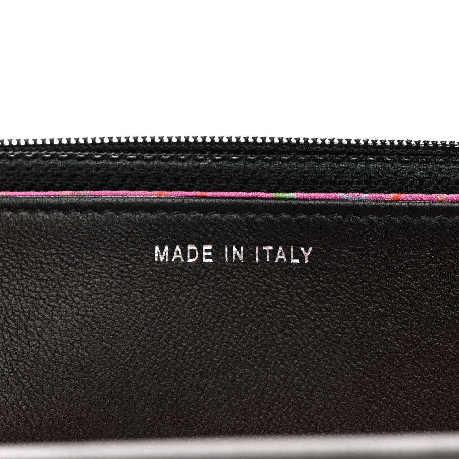 Calfskin Whipstitch Wallet On Chain WOC Black