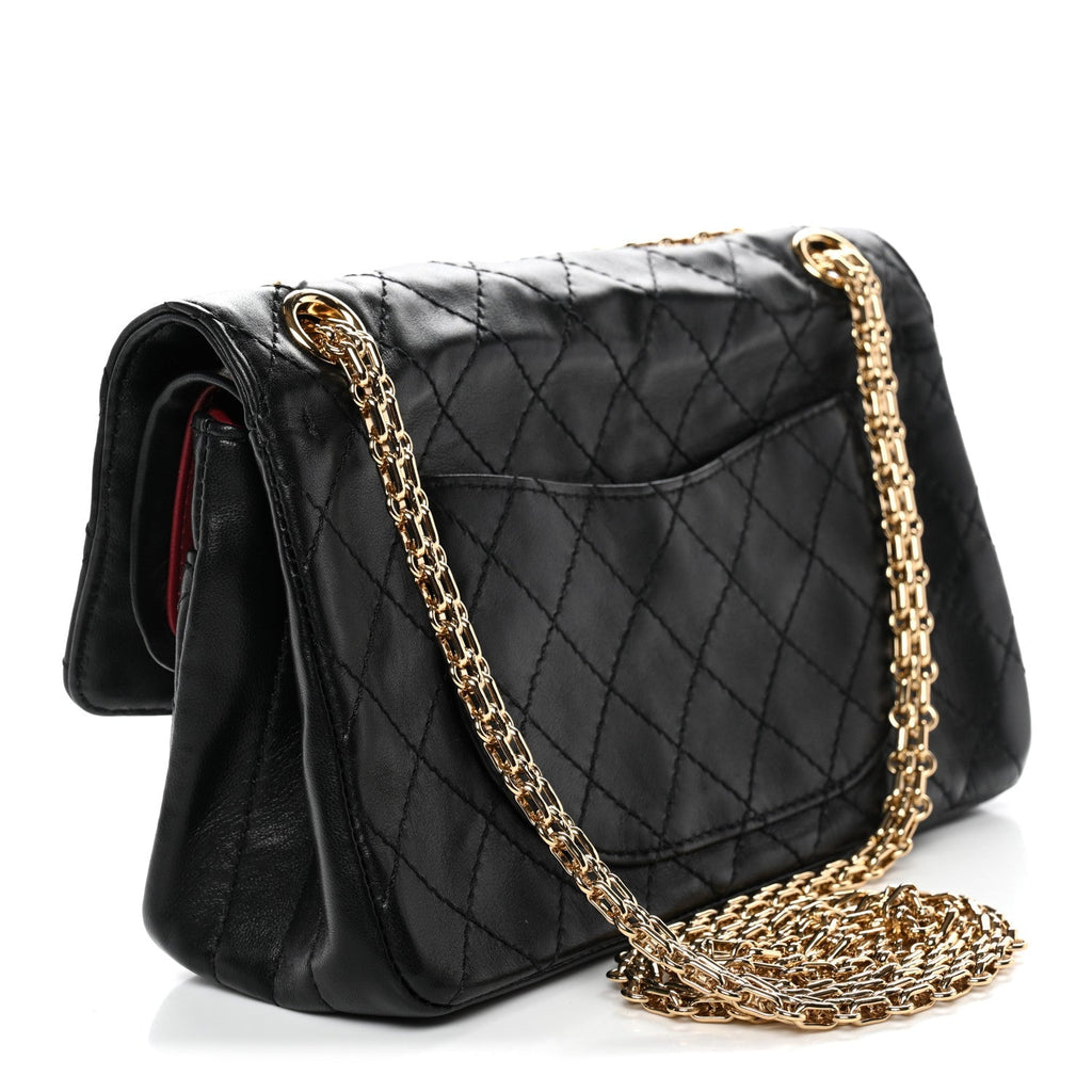 Lambskin Quilted Crush 2.55 Reissue 225 Flap Black