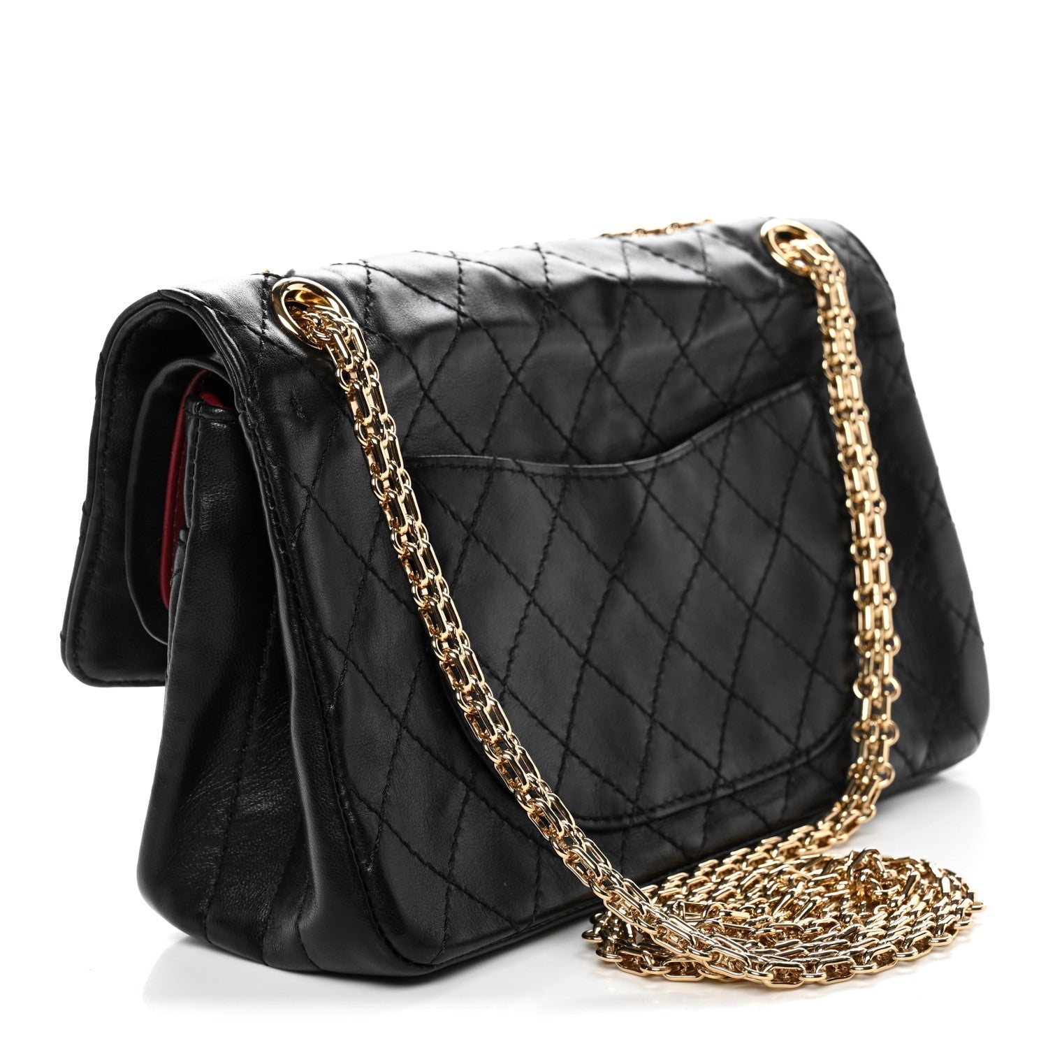 Lambskin Quilted Crush 2.55 Reissue 225 Flap Black