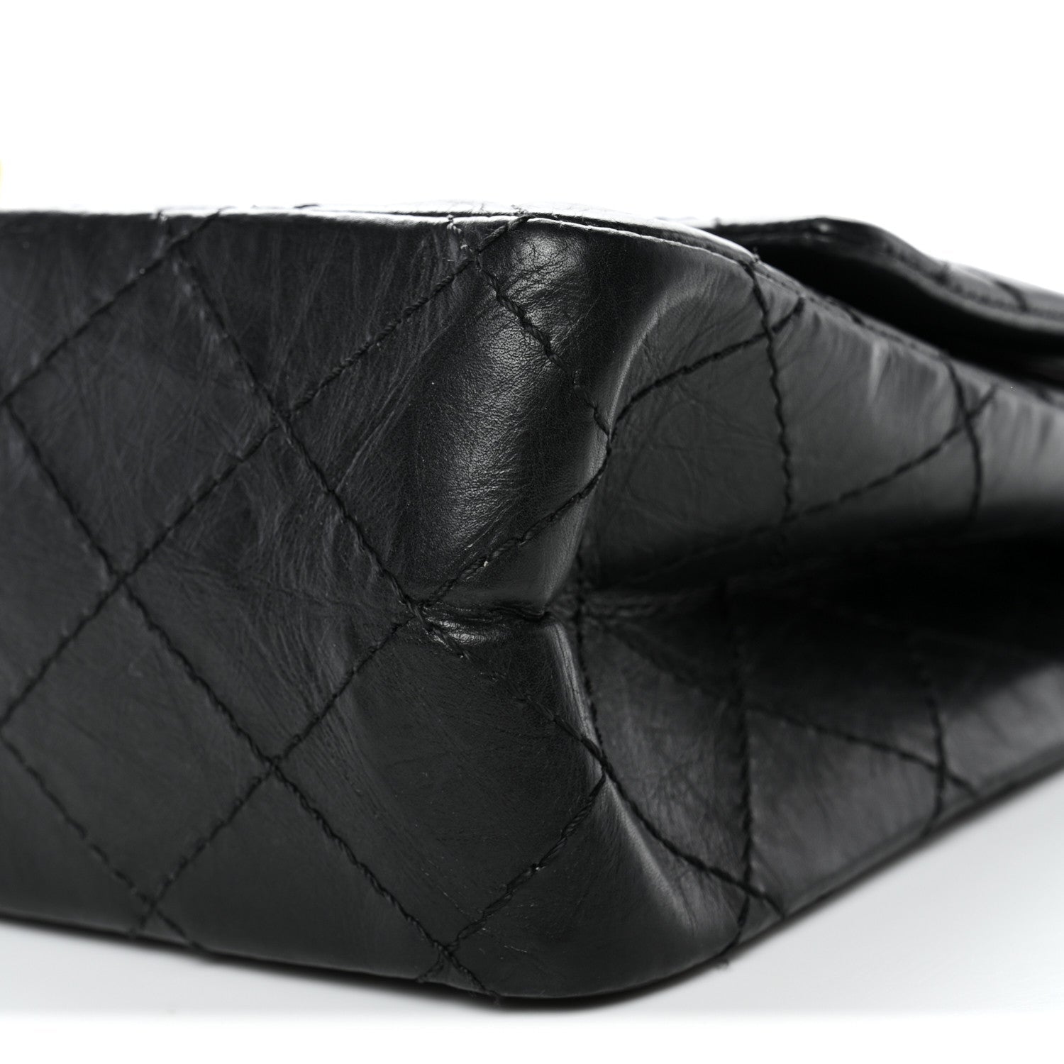 Aged Calfskin Quilted 2.55 Reissue 226 Flap Black