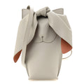 Calfskin Bunny Pouch Crossbody Bag Ghost