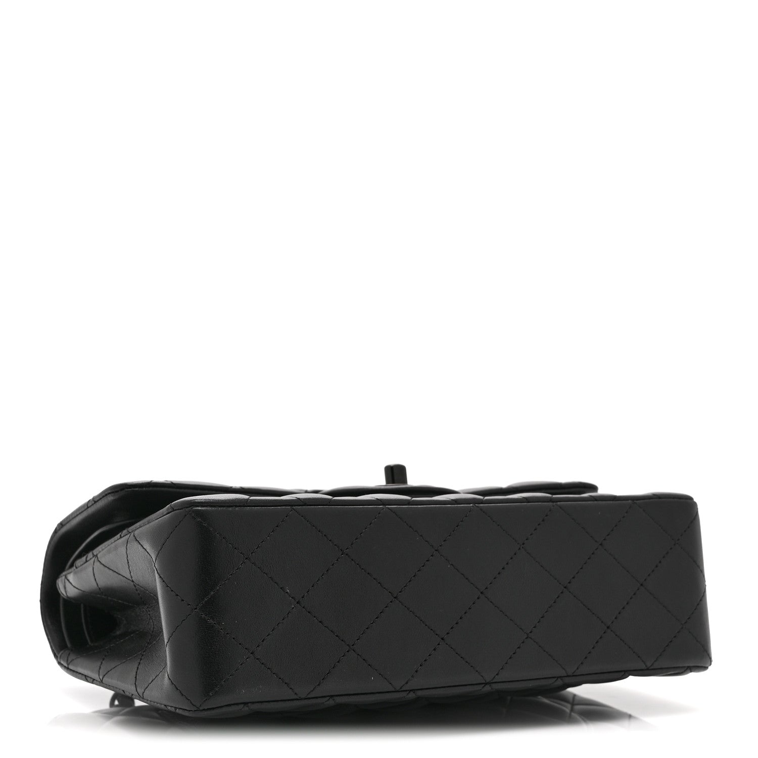 Lambskin Quilted Small Double Flap So Black