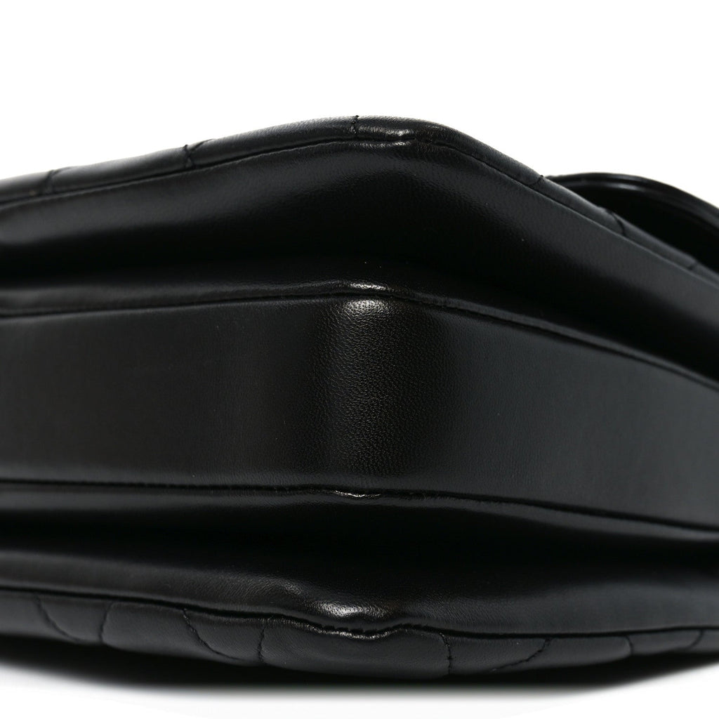 Lambskin Quilted Small Trendy CC Flap Dual Handle Bag Black
