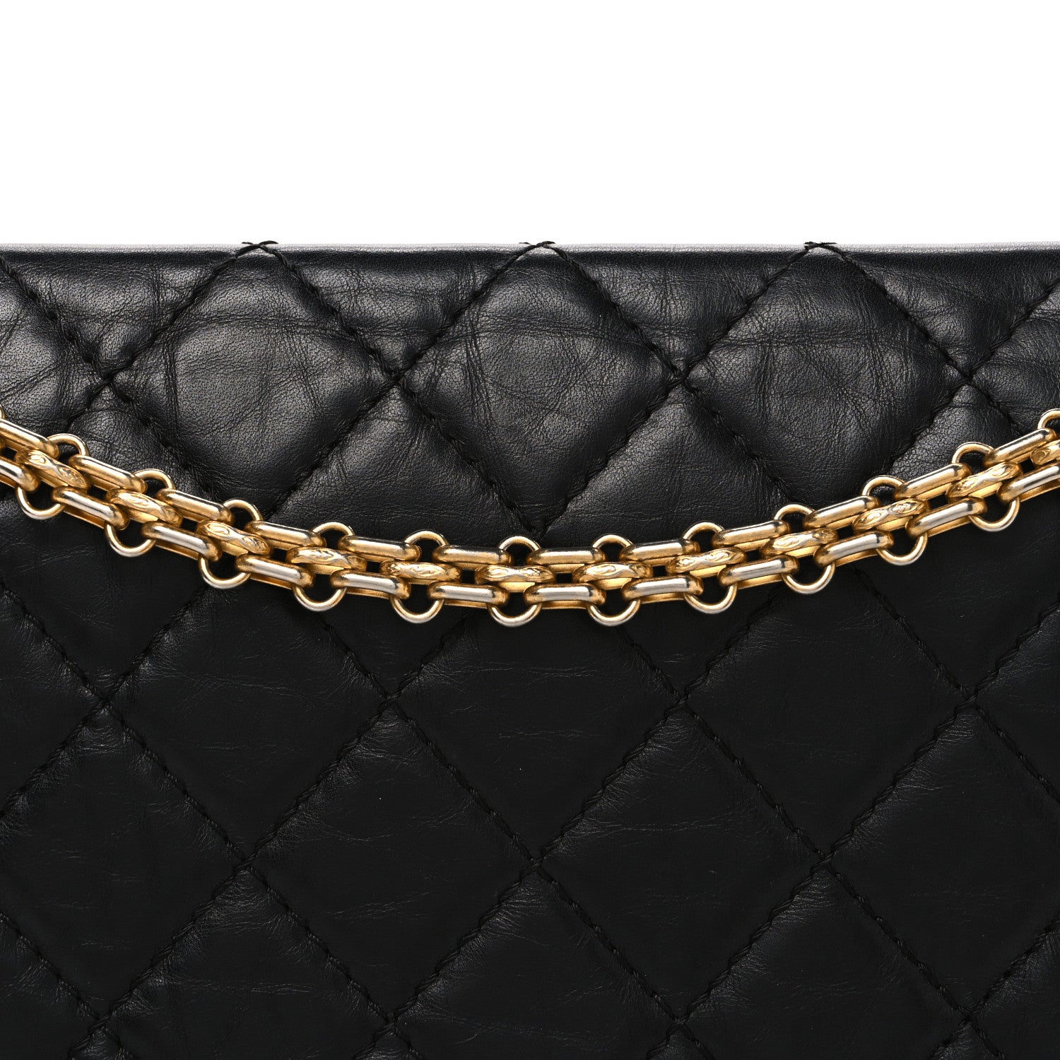 Aged Calfskin Quilted 2.55 Reissue 226 Flap Black