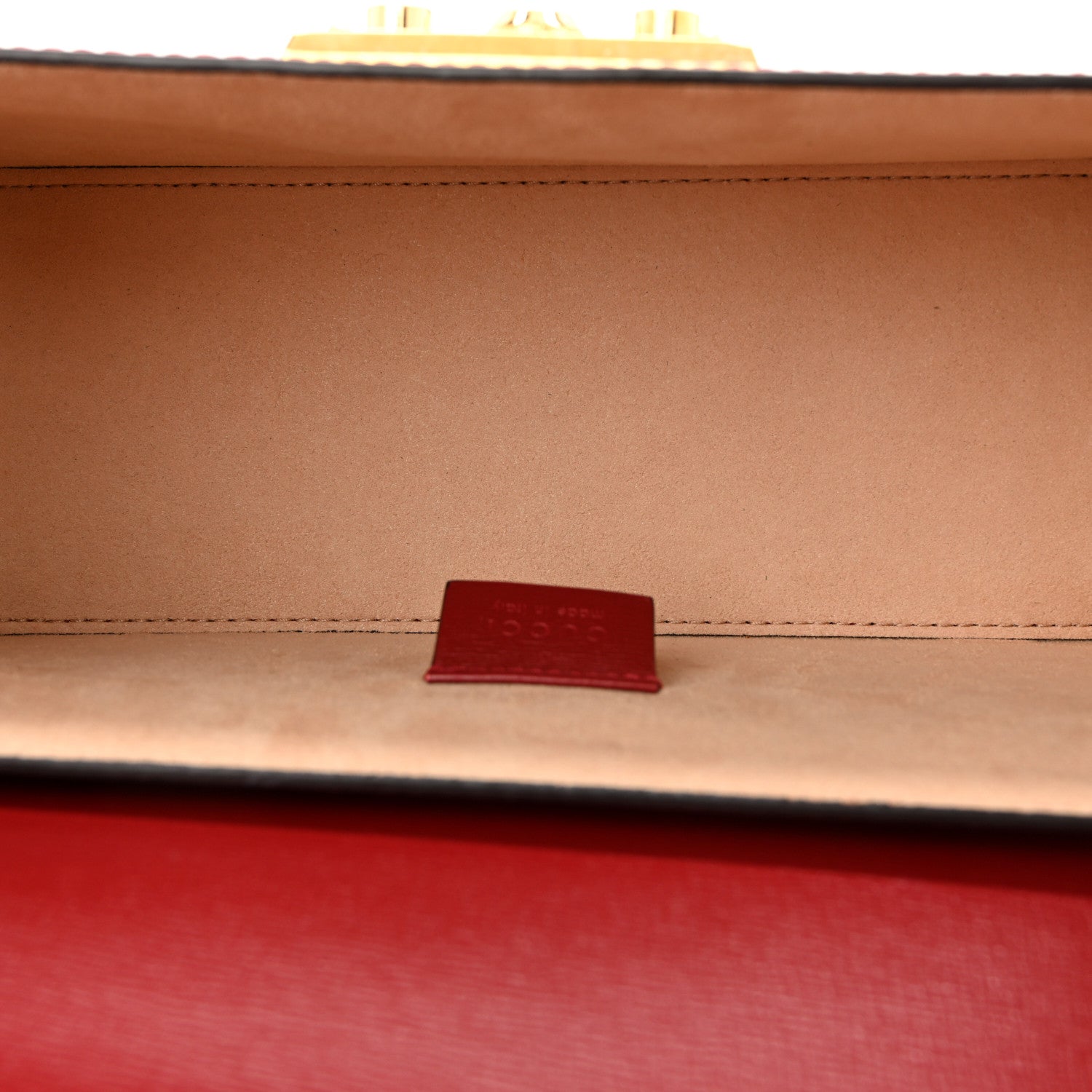 Azalea Calfskin Small Padlock Bamboo Shoulder Bag Romantic Cerise