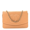 Caviar Timeless CC Wallet on Chain WOC Beige