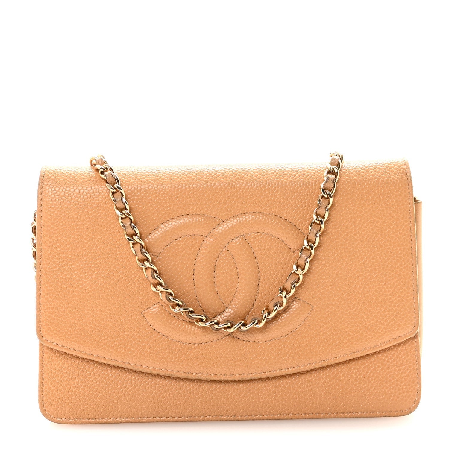 Caviar Timeless CC Wallet on Chain WOC Beige
