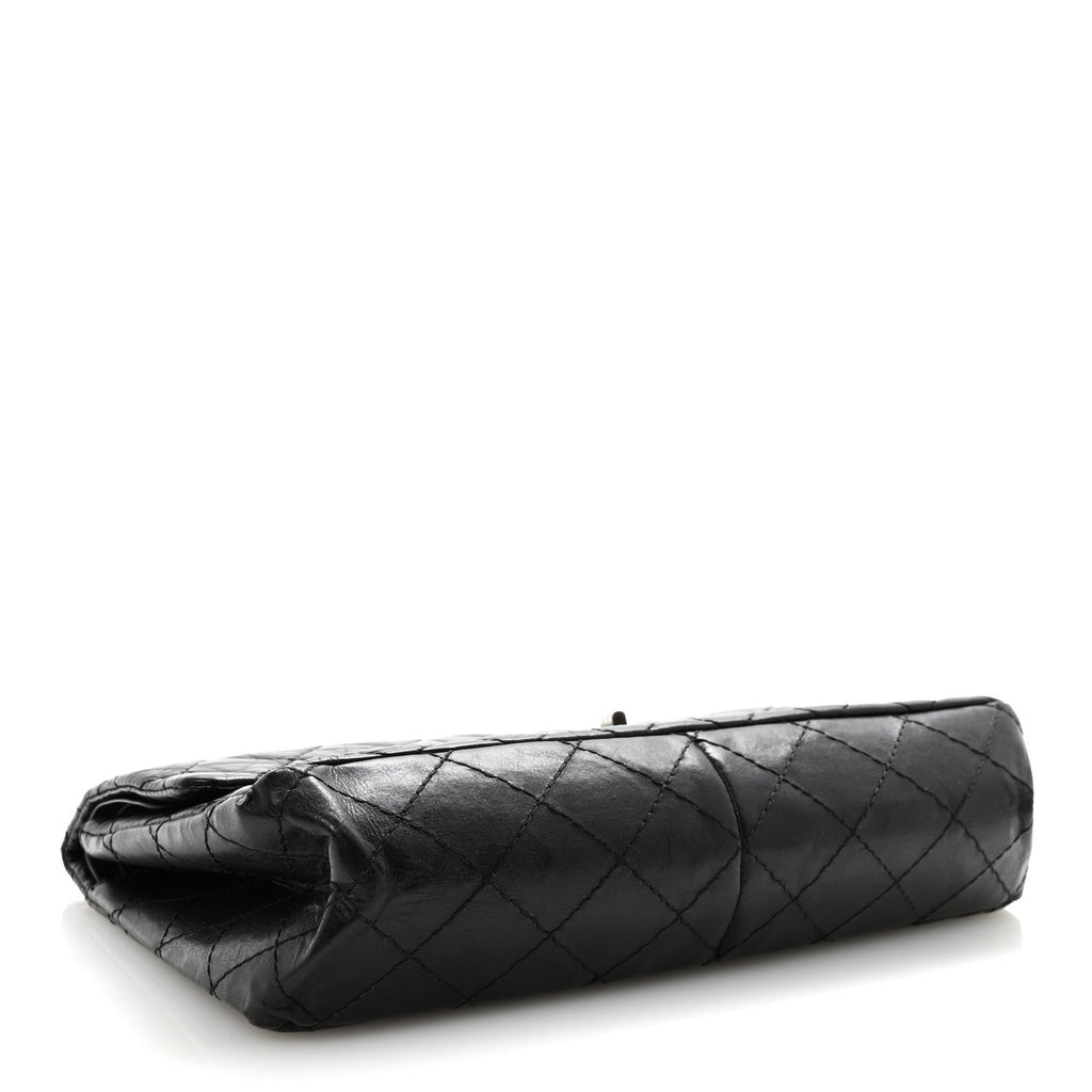 Aged Calfskin Quilted 2.55 Reissue 226 Flap Black