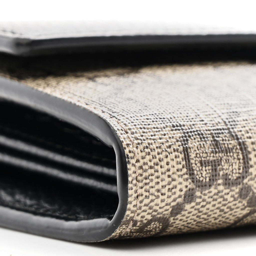 Dollar Calfskin GG Supreme Monogram Petite GG Marmont Wallet Chain Bag Black Beige Ebony