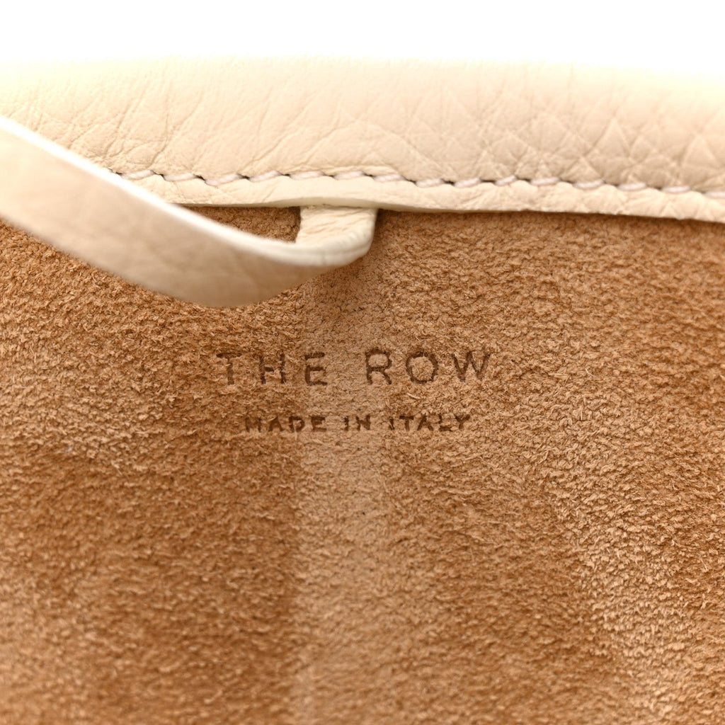 Grained Calfskin Small N/S Hook Tote Ivory