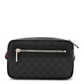 Soft GG Supreme Monogram Web Belt Bag Black Grey