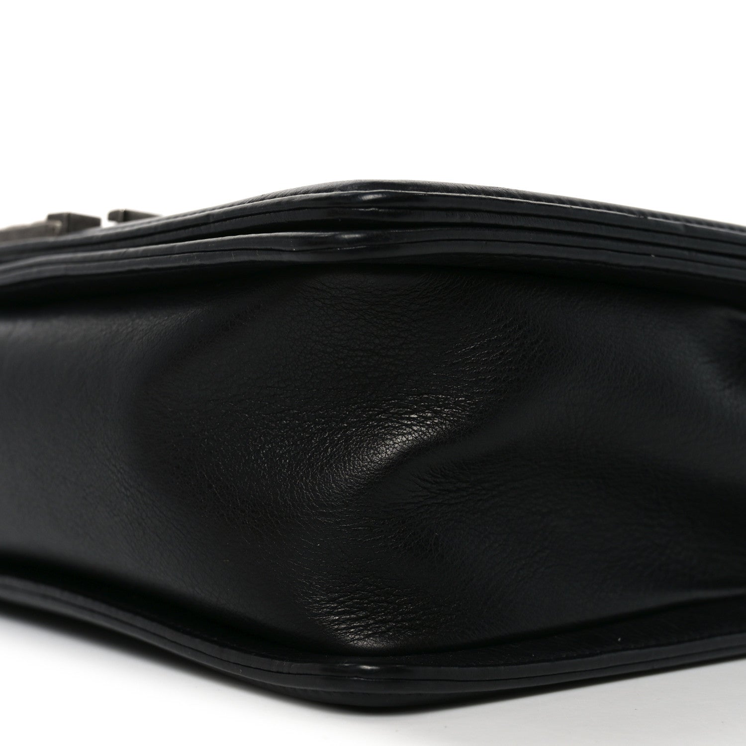 Calfskin Quilted Medium Boy Flap Black