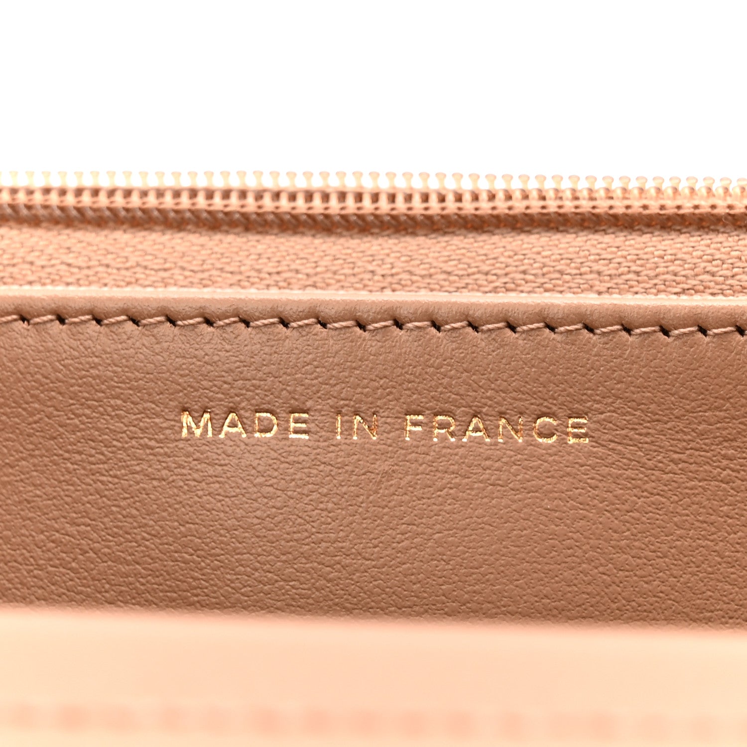 Caviar Quilted Wallet on Chain WOC Dark Beige
