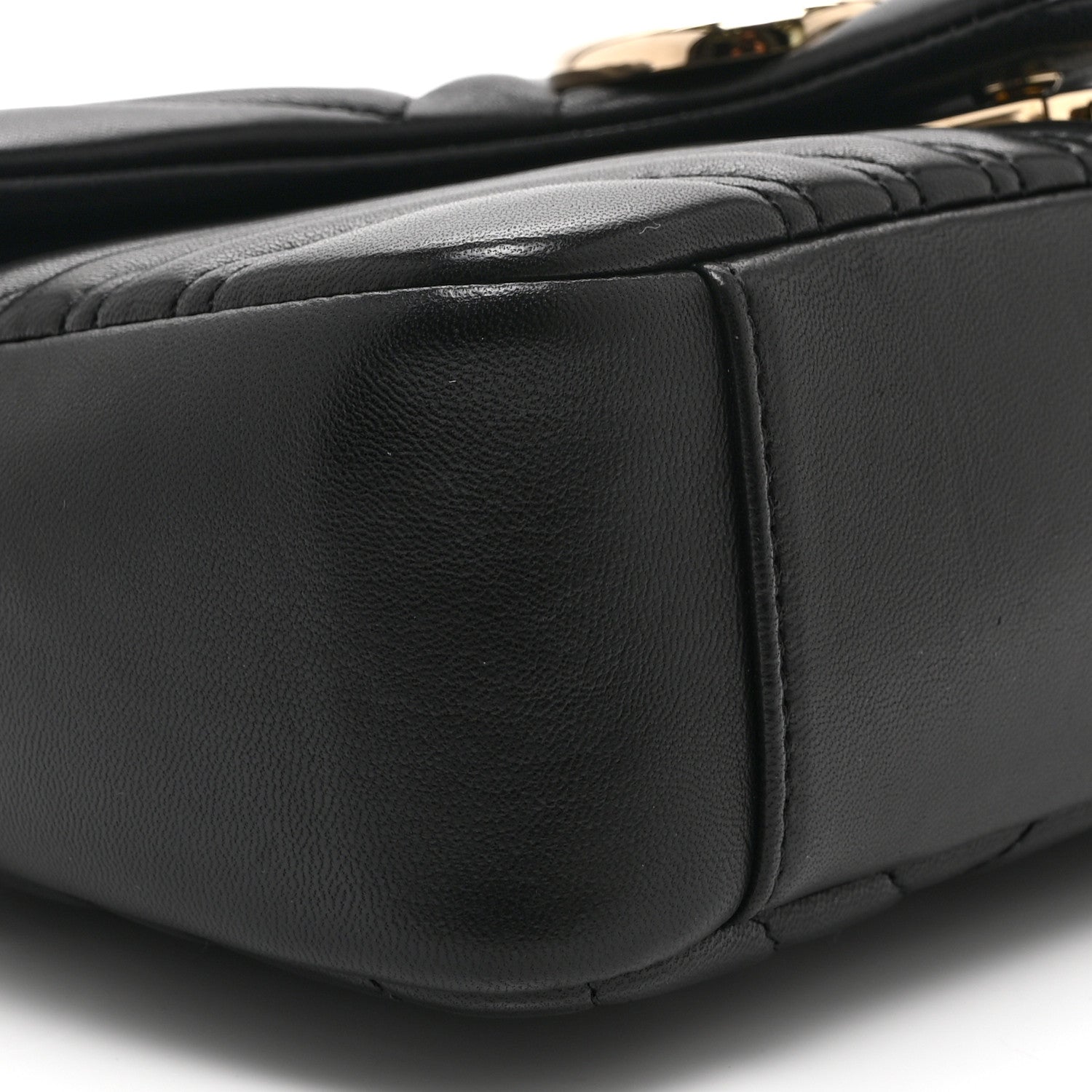 Lambskin Matelasse Medium GG Marmont Shoulder Bag Black