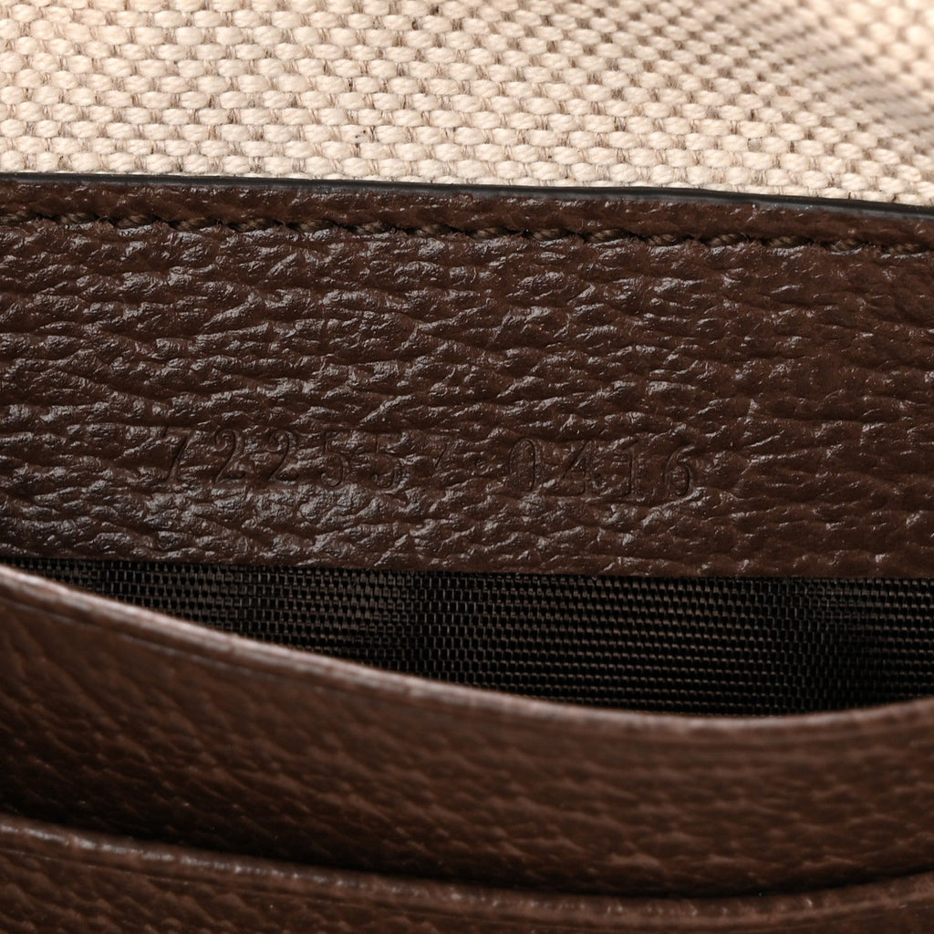 GG Supreme Monogram Textured Dollar Calfskin Web Mini Ophidia Convertible Shoulder Bag Beige Ebony New Acero