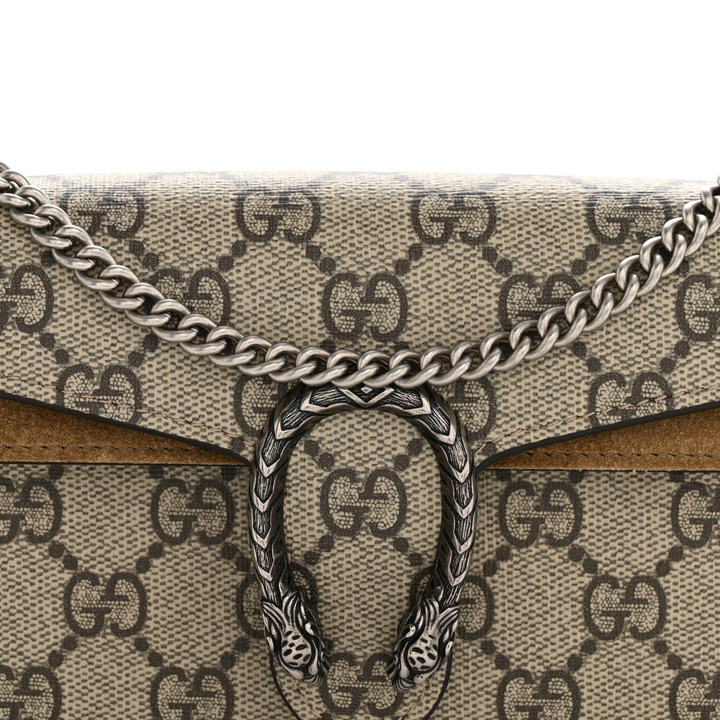 GG Supreme Monogram Super Mini Dionysus Shoulder Bag Taupe