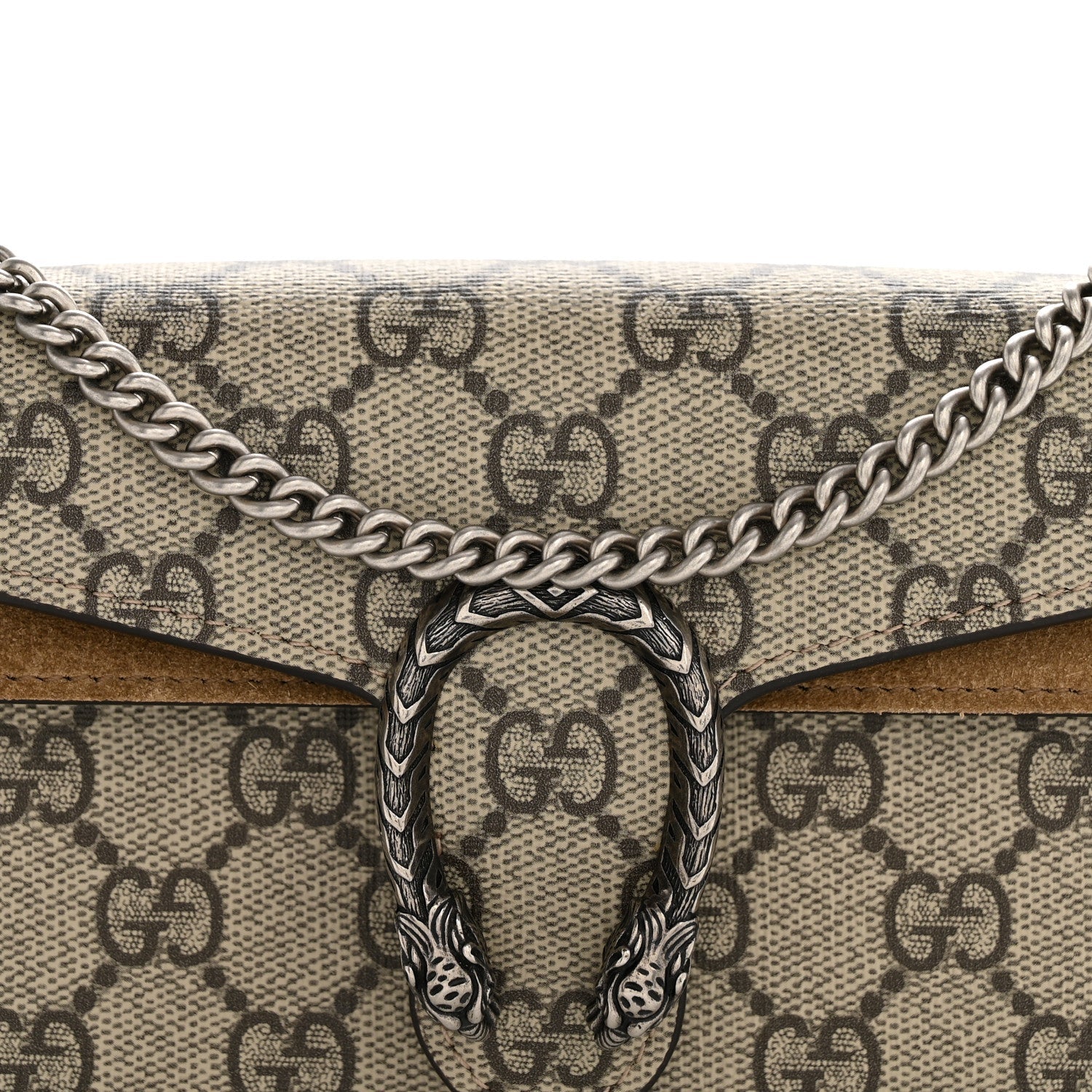 GG Supreme Monogram Super Mini Dionysus Shoulder Bag Taupe