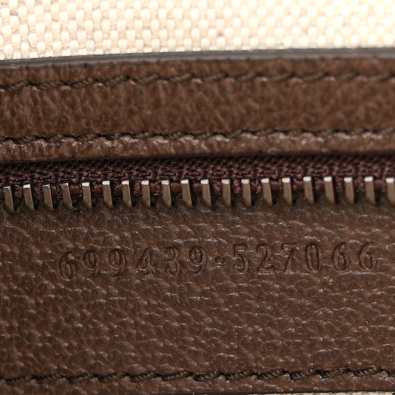 GG Supreme Monogram Textured Dollar Calfskin Web Ophidia Wristlet Shoulder Bag Beige Ebony New Acero