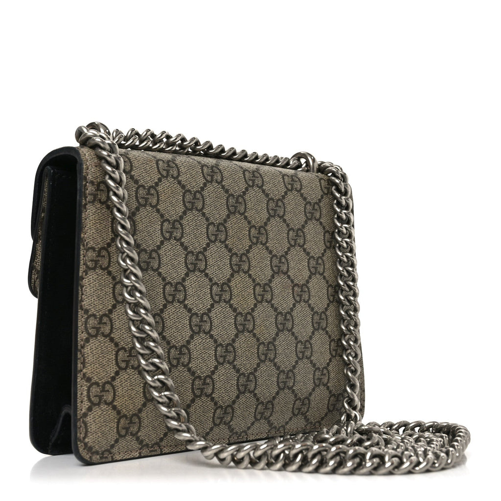 GG Supreme Monogram Mini Dionysus Shoulder Bag Black