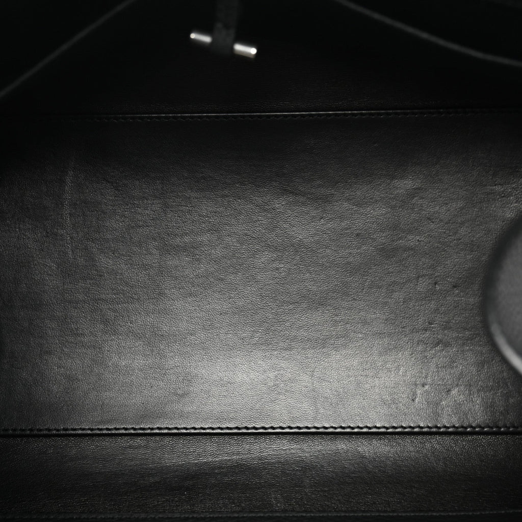 Matte Grained Calfskin EW Margaux Black
